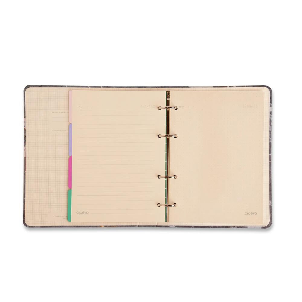 Caderno Criativo Argolado Office Duo Pautado & Pontado A5 14,8x21cm com 80 Folhas - Colmeia - Cícero