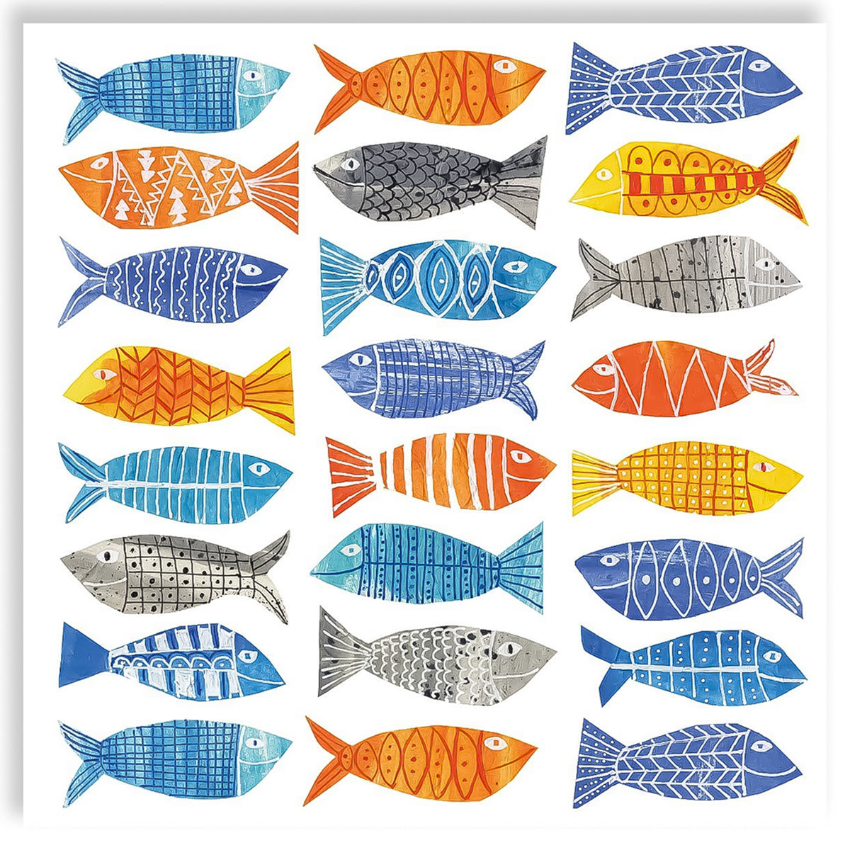 Guardanapo para Decoupage Ppd 33x33cm com 2 Unidades - Peixes