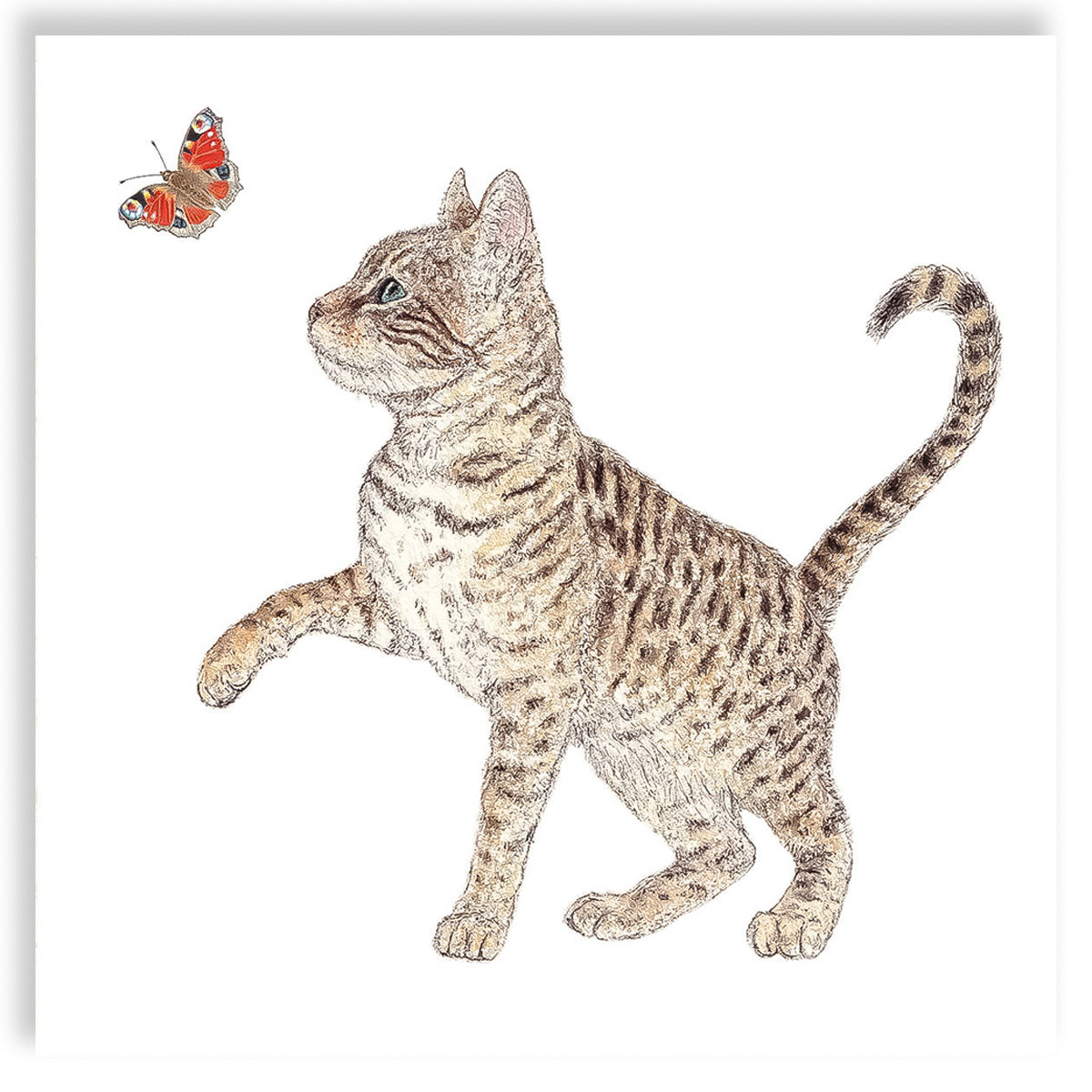 Guardanapo para Decoupage Ppd 33x33cm com 2 Unidades - Gato & Borboleta