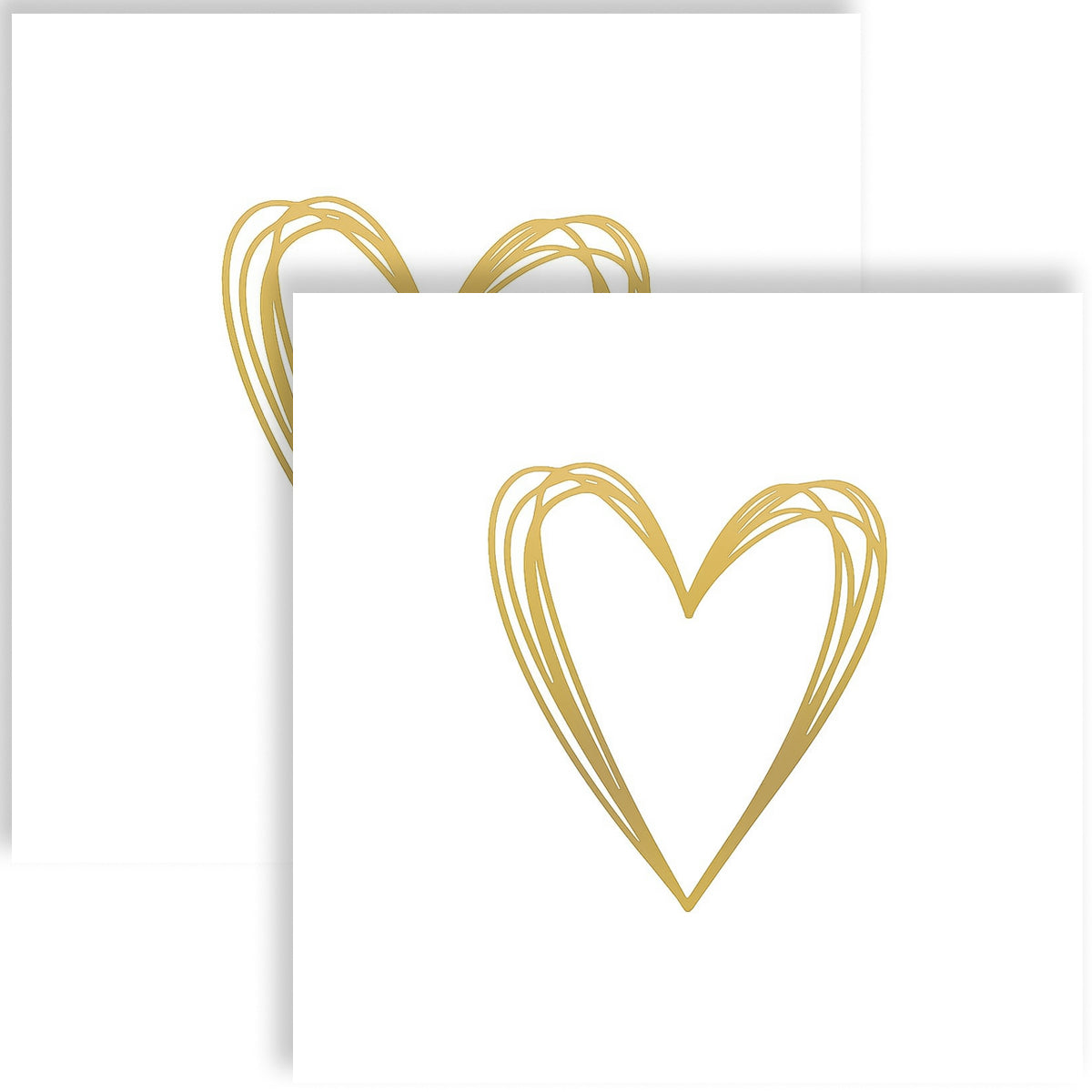 Guardanapo para Decoupage Ppd 33x33cm com 20 Unidades - Coração de Ouro