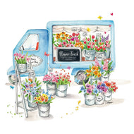 Guardanapo para Decoupage Ppd 33x33cm com 20 Unidades - Caminhão de Flores