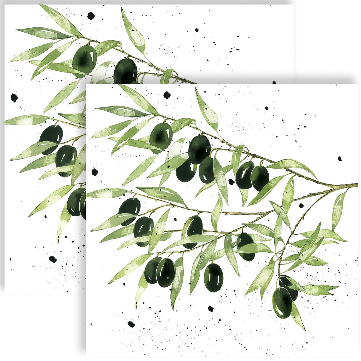 Guardanapo para Decoupage Ppd 33x33cm com 2 Unidades - Azeitonas Verdes