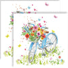 Guardanapo para Decoupage Ppd 33x33cm com 2 Unidades - Bicicleta de Flores