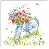 Guardanapo para Decoupage Ppd 33x33cm com 2 Unidades - Bicicleta de Flores