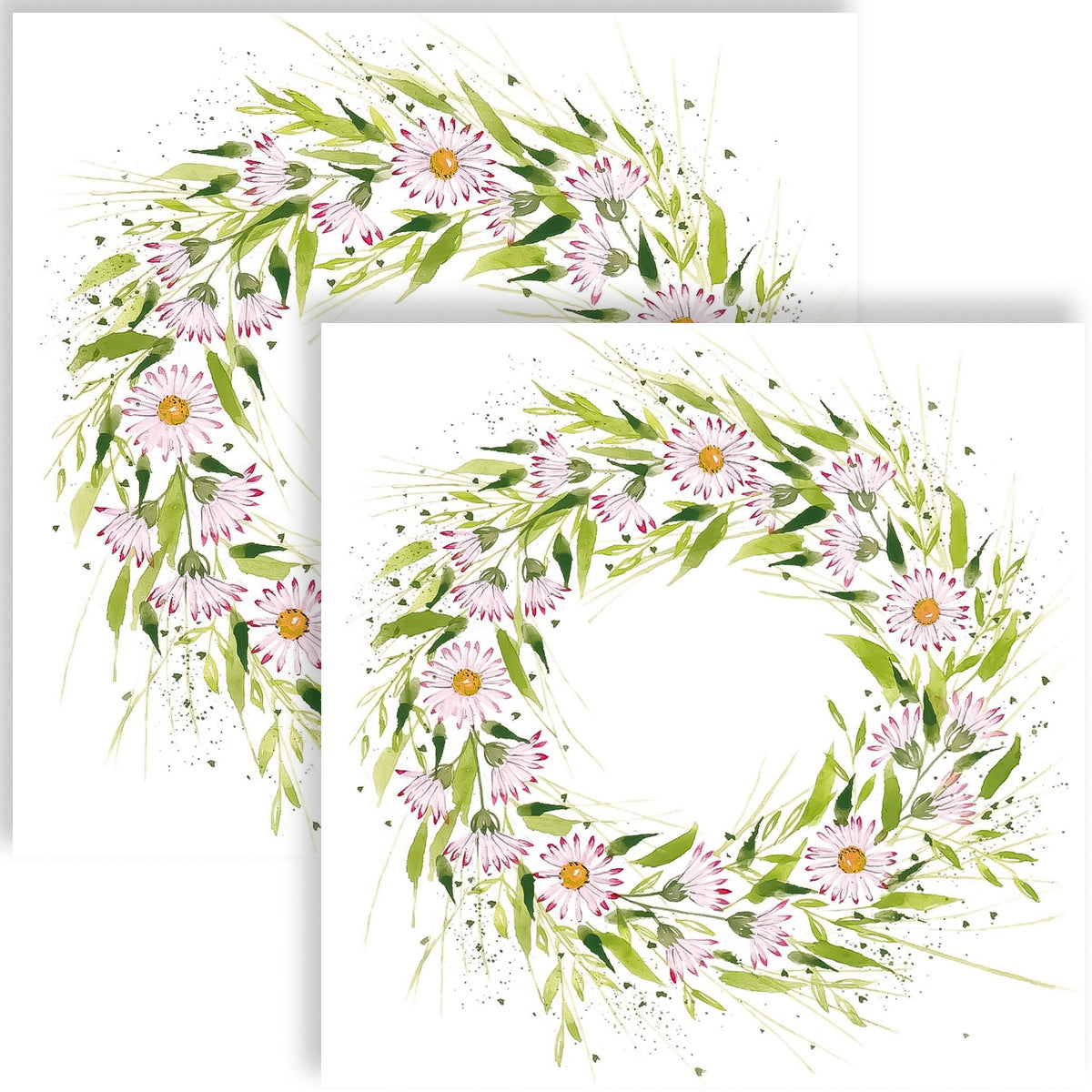 Guardanapo para Decoupage Ppd 33x33cm com 20 Unidades - Guirlanda de Flores