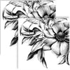 Guardanapo para Decoupage Ppd 33x33cm com 20 Unidades - Flores Preto e Branco