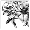 Guardanapo para Decoupage Ppd 33x33cm com 20 Unidades - Flores Preto e Branco