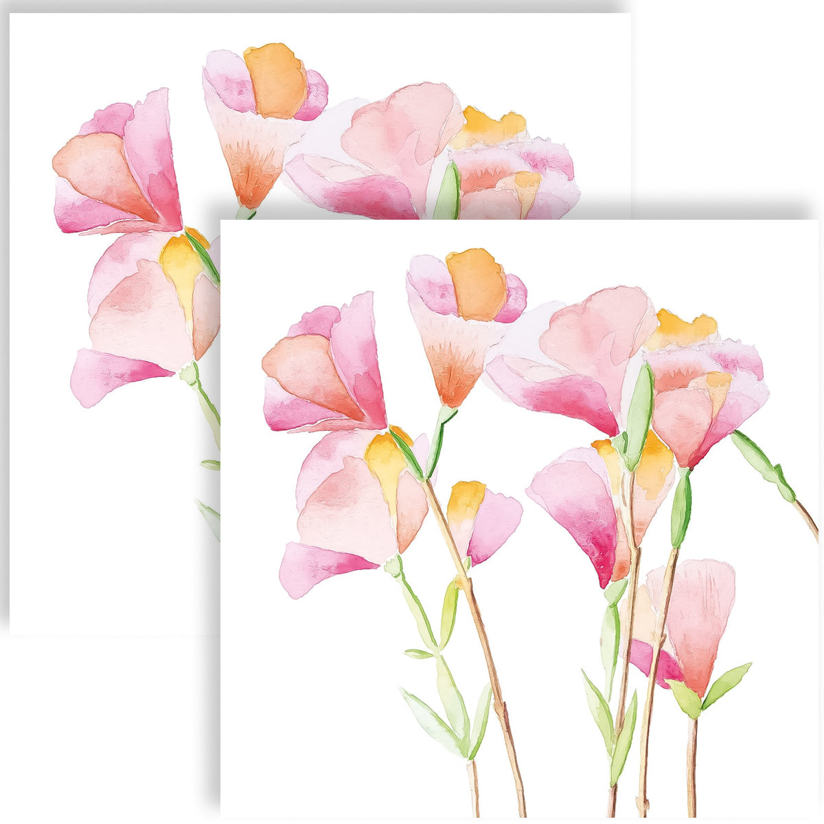 Guardanapo para Decoupage Ppd 33x33cm com 20 Unidades - Flores Rosas