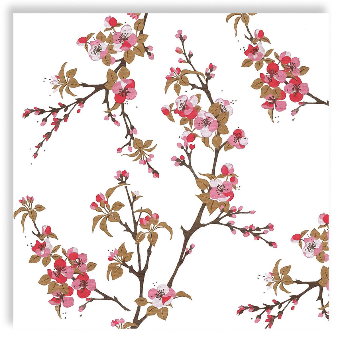 Guardanapo para Decoupage Ppd 33x33cm com 20 Unidades - Flores Vermelhas 