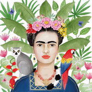 Guardanapo para Decoupage Ppd 33x33cm com 20 Unidades - Frida Kahlo & Animais