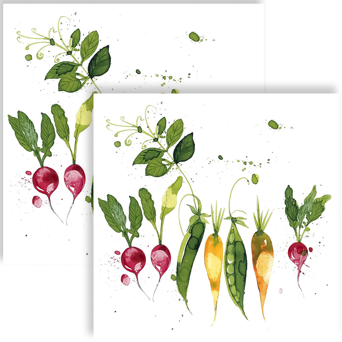 Guardanapo para Decoupage Ppd 33x33cm com 2 Unidades - Vegetais Verdes 