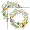 Guardanapo para Decoupage Ppd 33x33cm com 20 Unidades - Guirlanda de Flores Selvagens 