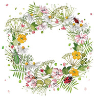 Guardanapo para Decoupage Ppd 33x33cm com 2 Unidades - Guirlanda de Flores Selvagens
