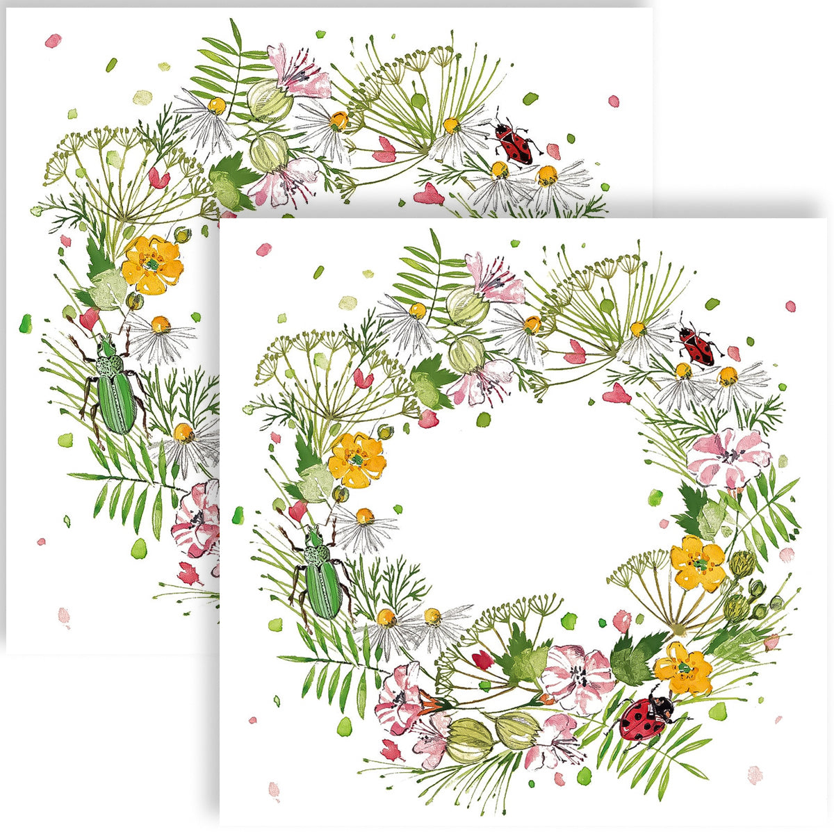 Guardanapo para Decoupage Ppd 33x33cm com 2 Unidades - Guirlanda de Flores Selvagens 