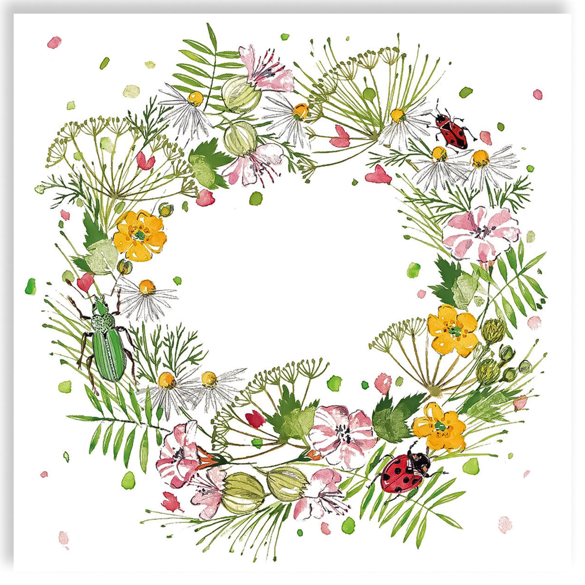 Guardanapo para Decoupage Ppd 33x33cm com 2 Unidades - Guirlanda de Flores Selvagens 