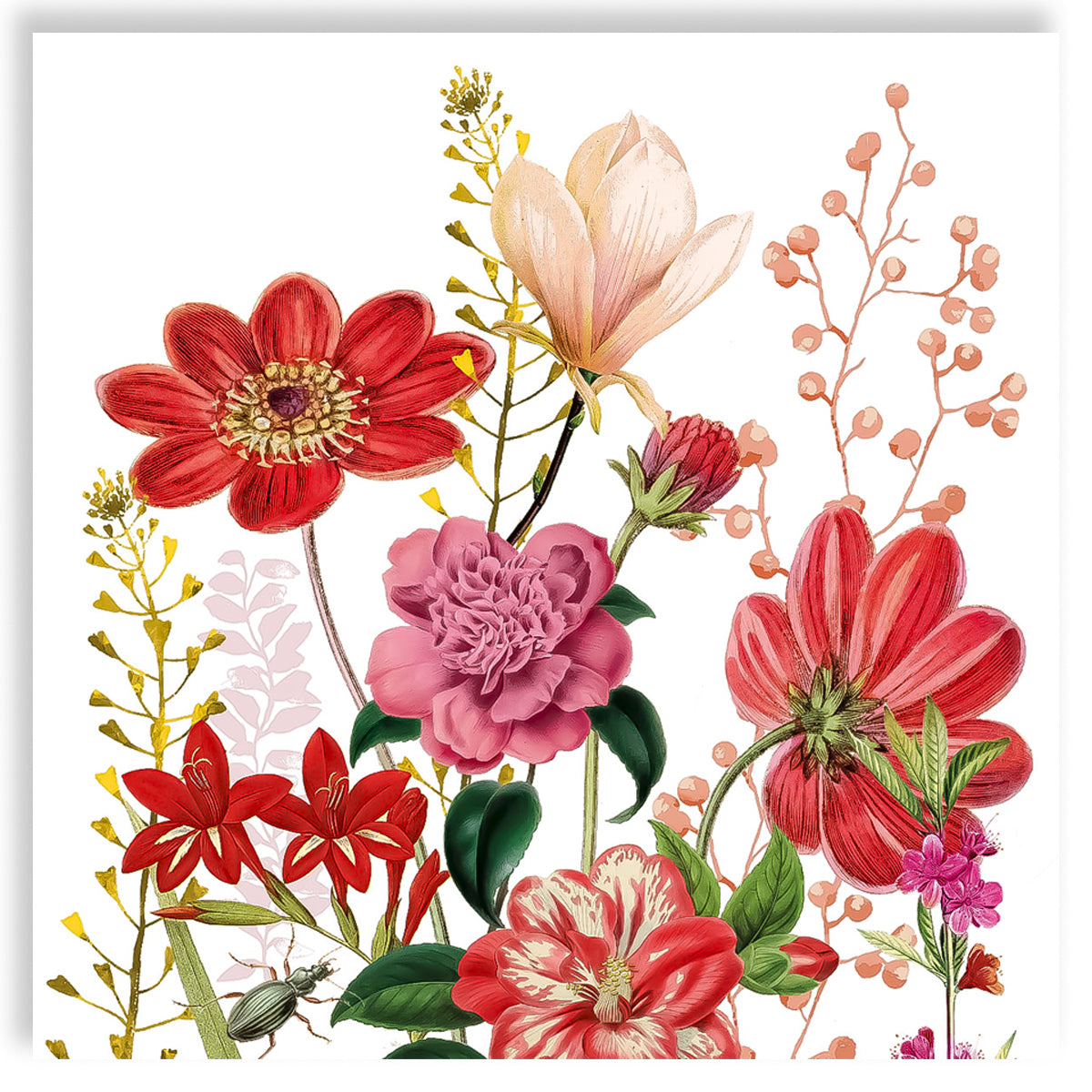 Guardanapo para Decoupage Ppd 33x33cm com 20 Unidades - Floresta Vermelha