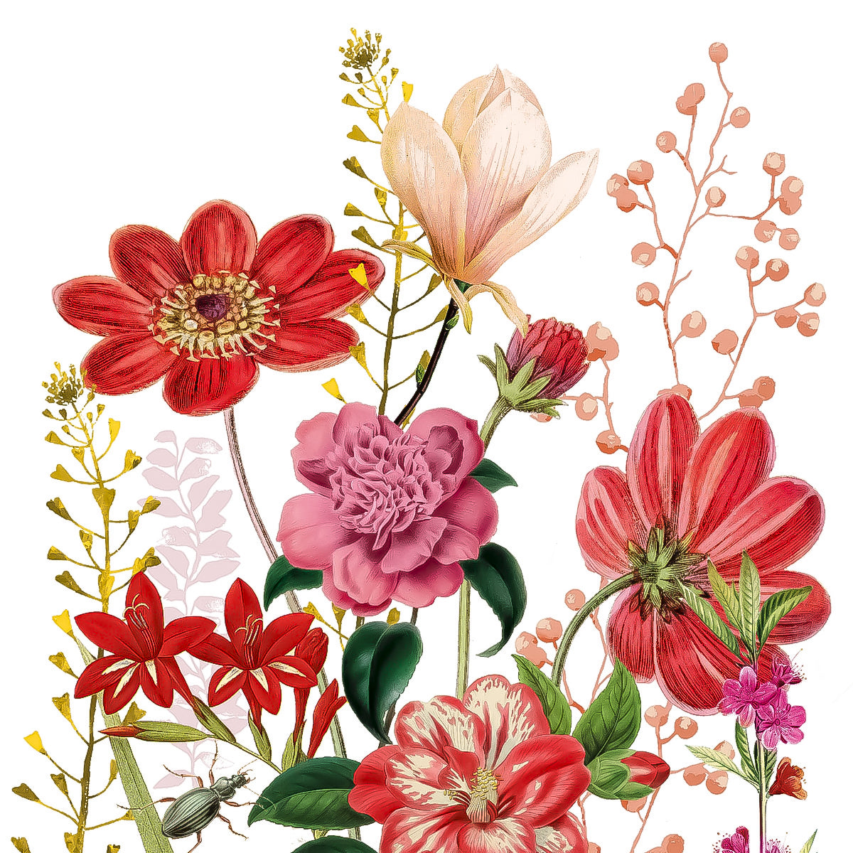 Guardanapo para Decoupage Ppd 33x33cm com 2 Unidades - Floresta Vermelha