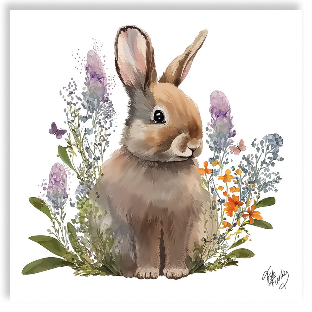 Guardanapo para Decoupage Ppd 33x33cm com 2 Unidades - Coelho Bela