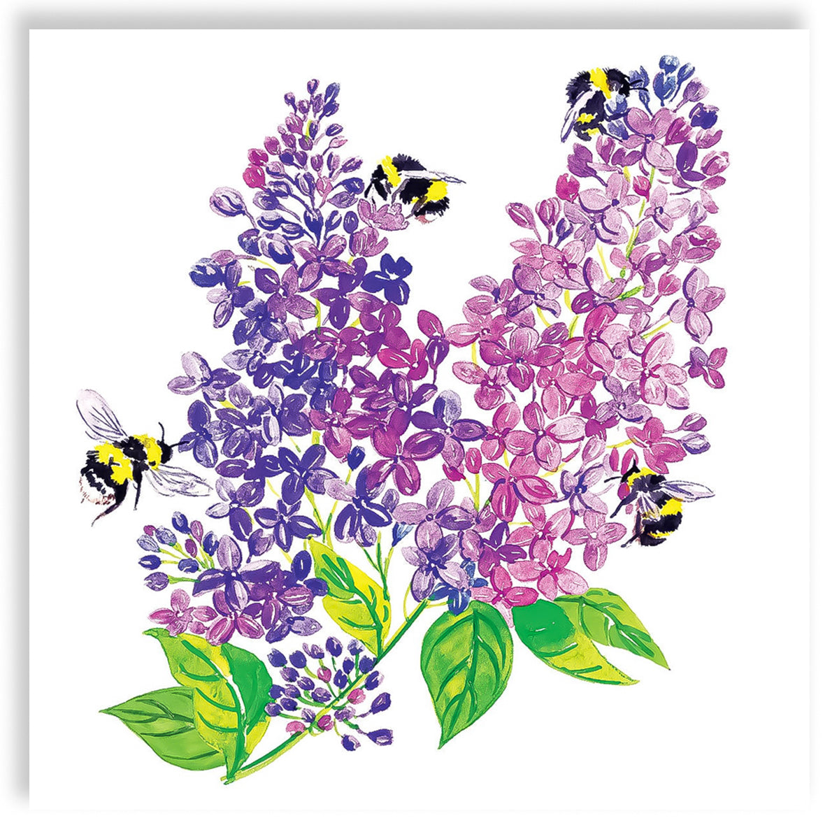 Guardanapo para Decoupage Ppd 33x33cm com 2 Unidades - Abelhas & Flores