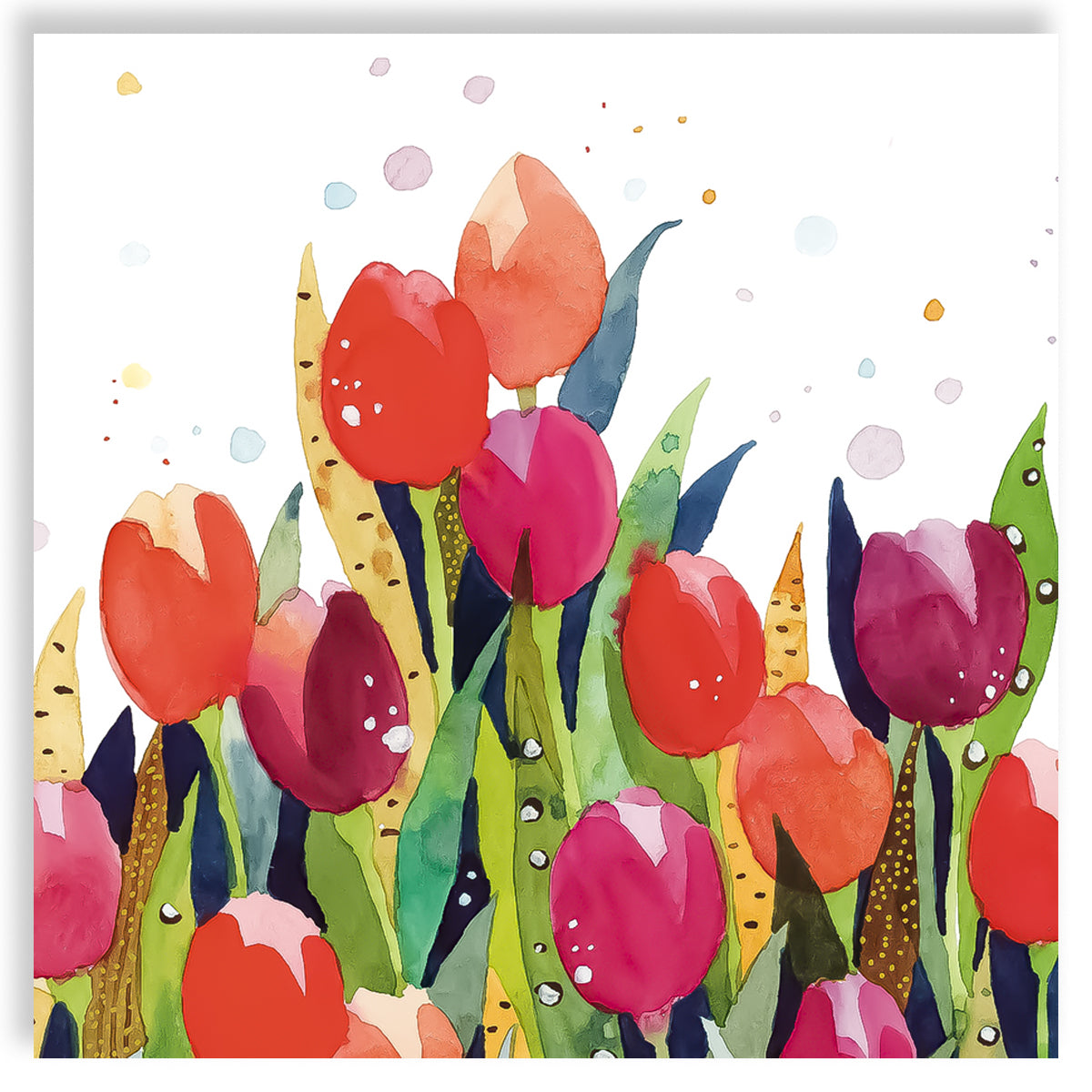 Guardanapo para Decoupage Ppd 33x33cm com 20 Unidades - Respingo de Tulipa
