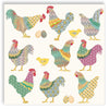 Guardanapo para Decoupage Ppd 33x33cm com 20 Unidades - Galos e Galinhas 