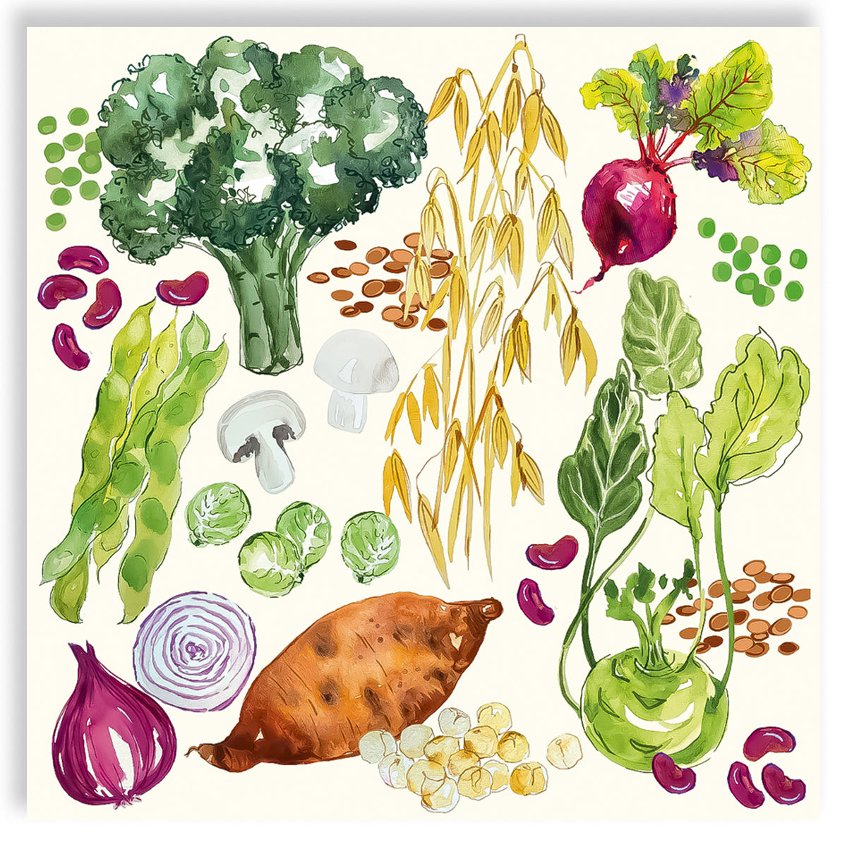 Guardanapo para Decoupage Ppd 33x33cm com 20 Unidades - Vegetais