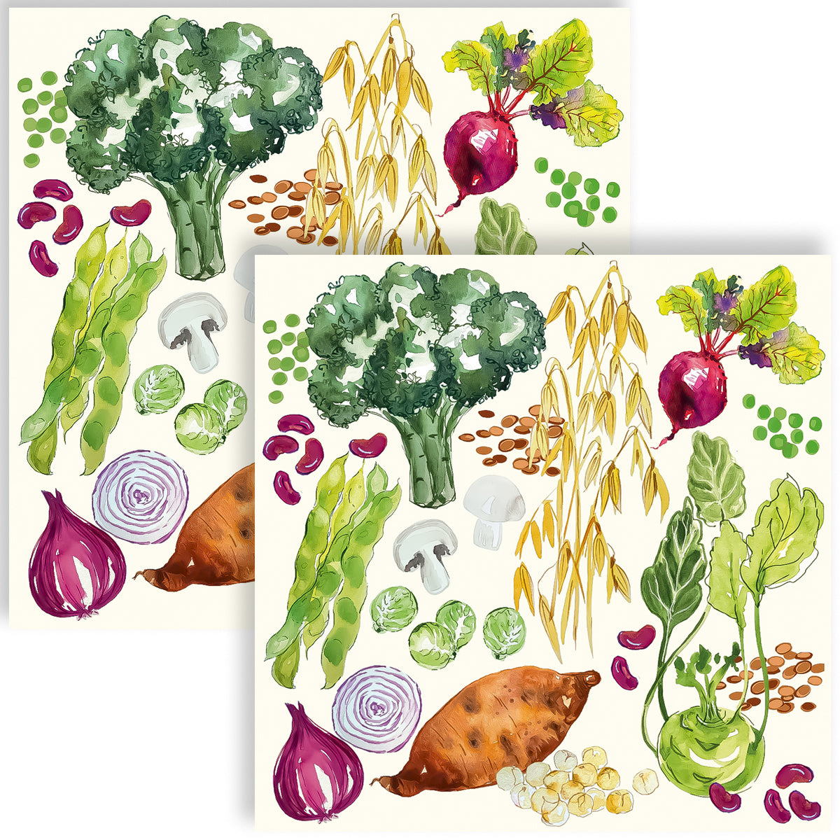 Guardanapo para Decoupage Ppd 33x33cm com 2 Unidades - Vegetais