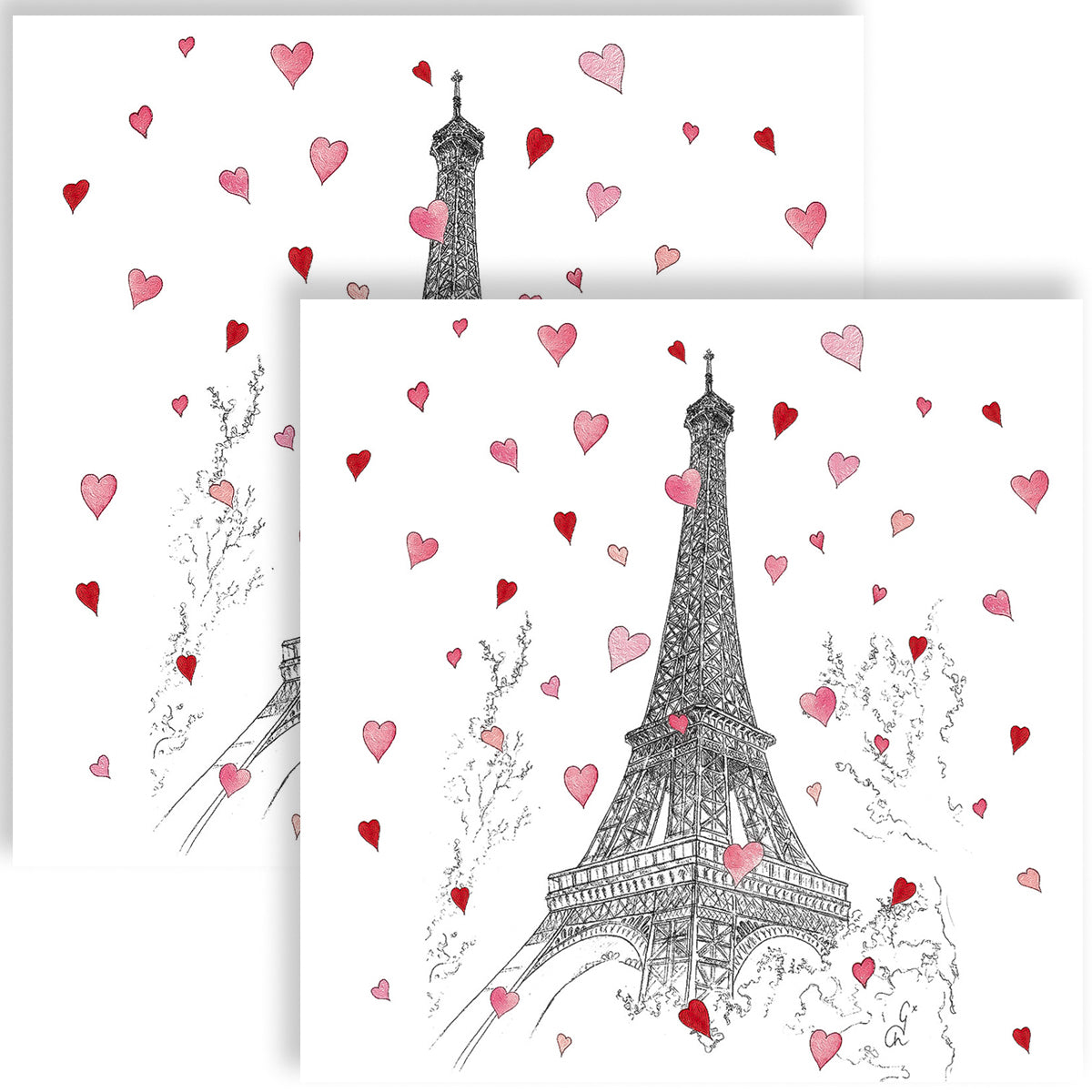 Guardanapo para Decoupage Ppd 33x33cm com 2 Unidades - Amor de Paris 