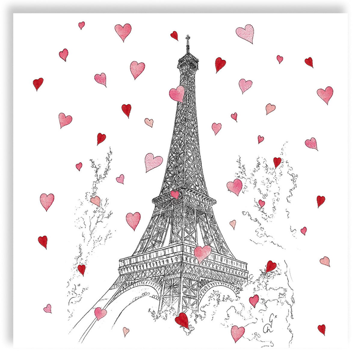 Guardanapo para Decoupage Ppd 33x33cm com 2 Unidades - Amor de Paris 