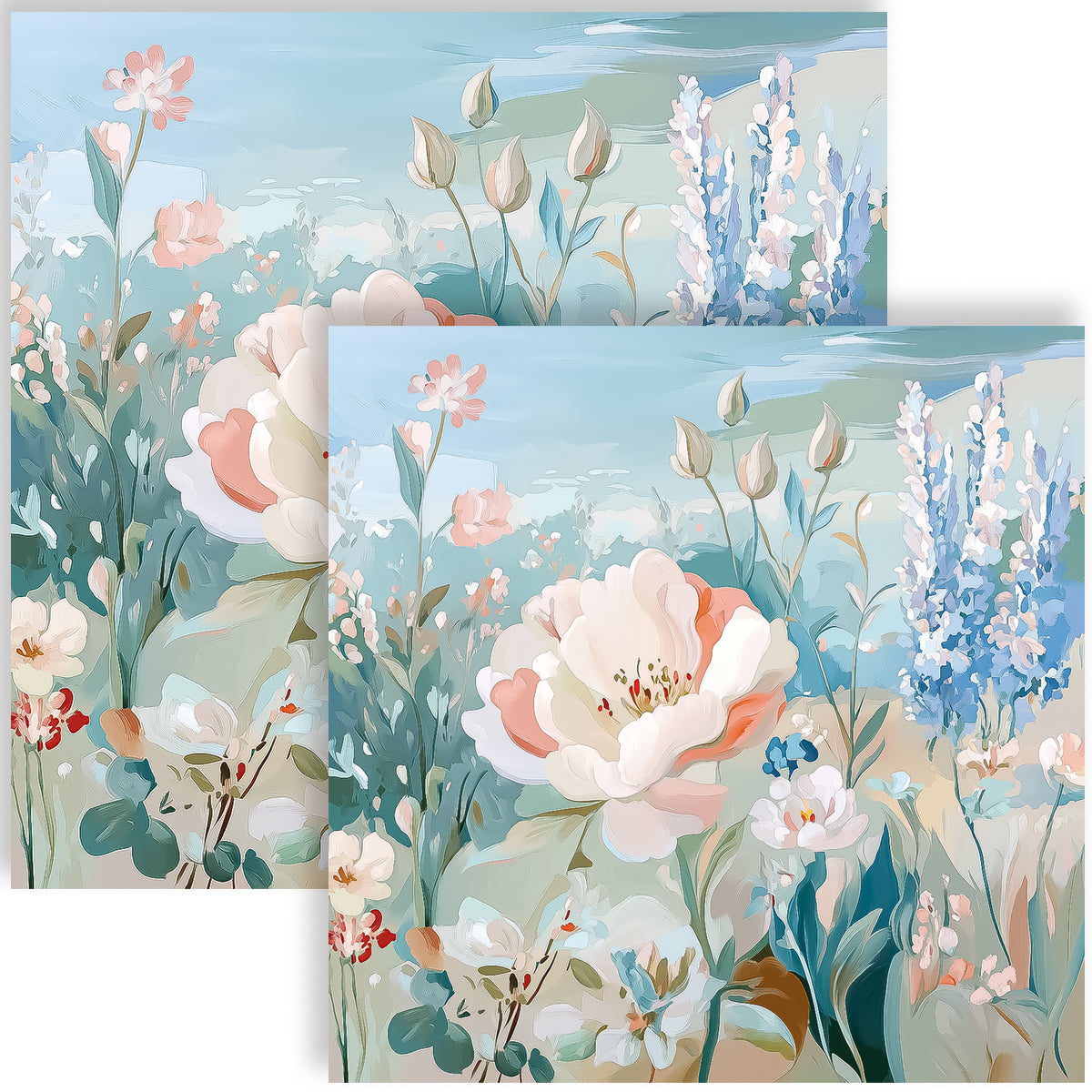 Guardanapo para Decoupage Ppd 33x33cm com 20 Unidades - Flores Leves 