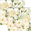 Guardanapo para Decoupage Ppd 33x33cm com 2 Unidades - Rosas Brancas 
