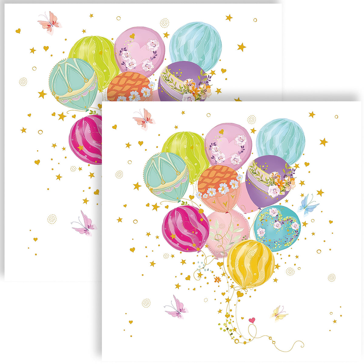 Guardanapo para Decoupage Ppd 33x33cm com 20 Unidades - Balões Coloridos 