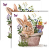 Guardanapo para Decoupage Ppd 33x33cm com 2 Unidades - Vaso & Coelho Pascoa