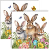 Guardanapo para Decoupage Ppd 33x33cm com 20 Unidades - Familias de Coelho Pascoa