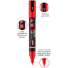 Estojo de Caneta Posca Uniball Pc-5br Ponta Brush 1.0/4.0Mm com 08 Cores