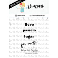 Cartela de Carimbos Favoritos em Fotopolímero para Artesanato e Scrapbook - Lilipop