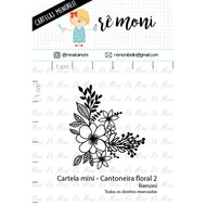 Mini Carimbo Cantoneira Floral 2 para Artesanato e Scrapbook - Lilipop