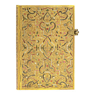 Caderno Pautado Capa Dura Mini Gold Inlay 9.5X14cm 208 Páginas 85g/m² - Paperblanks