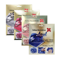 Folhas Metalizadas Imitação 14x14cm com 25 Folhas - Make+