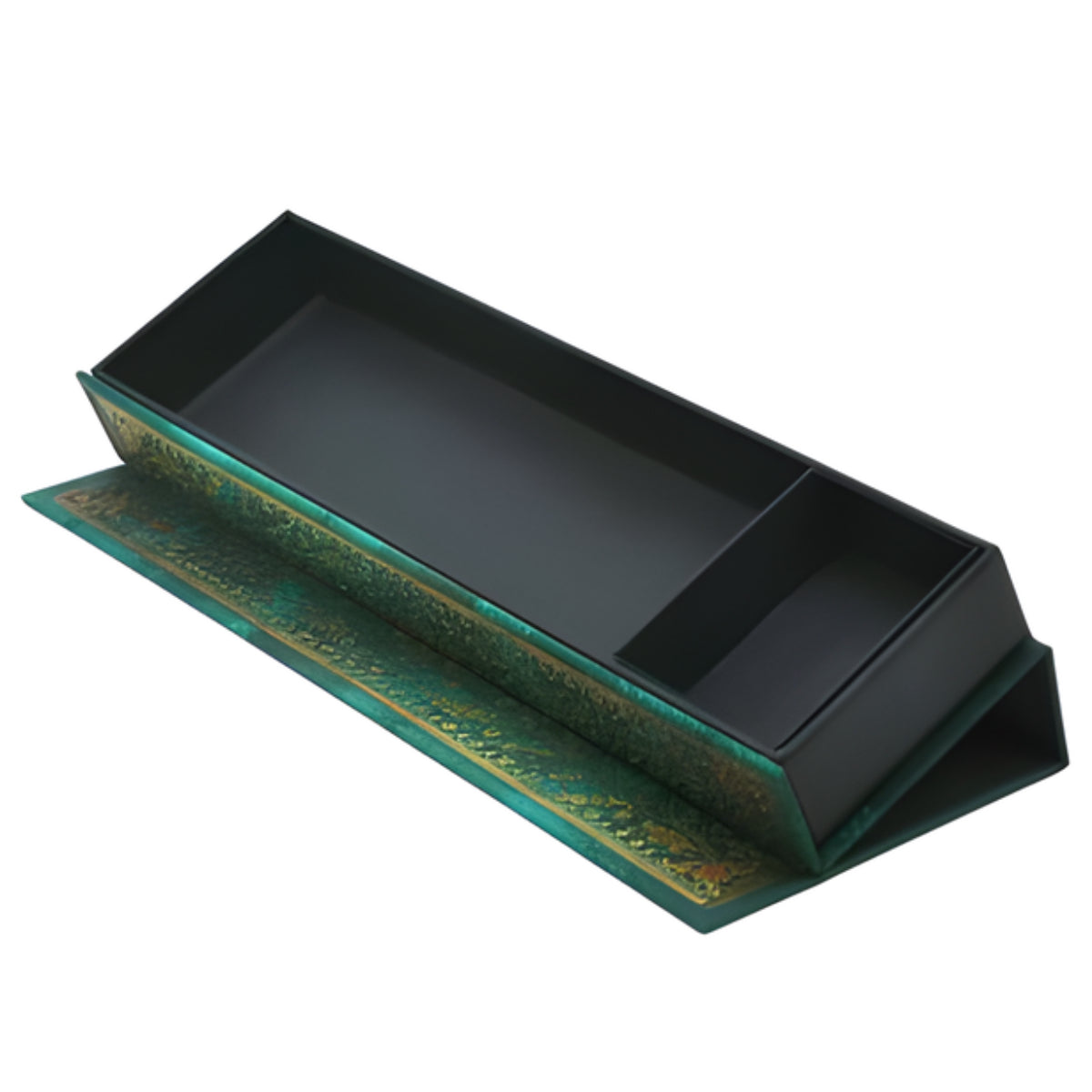 Estojo Paperblanks Emerald Flower 22x6,8x3cm com Fecho Magnetico
