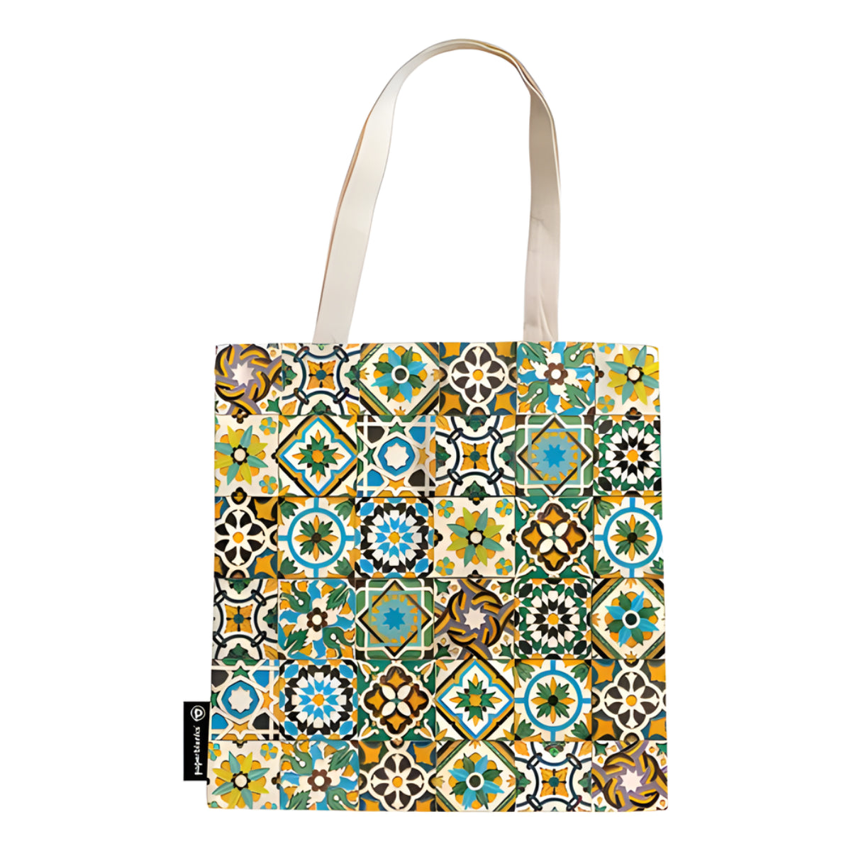 Bolsa Canvas Bag Paperblanks Porto 38x38cm em Algodão com Bolso Interno