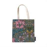 Bolsa Canvas Bag Paperblanks Morris Pink Honeysuckle 38x38cm em Algodão com Bolso Interno