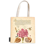 Bolsa Canvas Bag Paperblanks Pink Carnation 38x38cm em Algodão com Bolso Interno