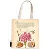 Bolsa Canvas Bag Paperblanks Pink Carnation 38x38cm em Algodão com Bolso Interno