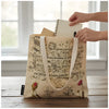 Bolsa Canvas Bag Paperblanks Flemish Rose 38x38cm em Algodão com Bolso Interno