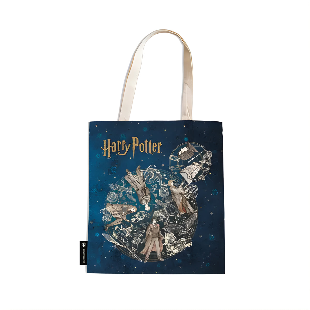 Bolsa Canvas Bag Paperblanks Legends Of Hogwarts Harry Potter 38x38cm em Algodão com Bolso Interno