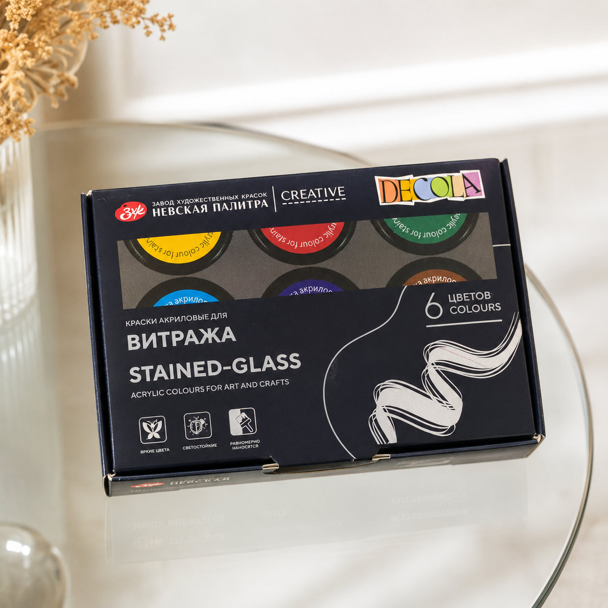 Estojo Tinta Vidro Decola Translúcida 20ml 6 Cores - Nevskaya Palitra