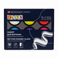 Estojo Tinta Vidro Decola Translúcida 20ml 9 Cores + Liner - Nevskaya Palitra
