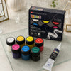 Estojo Tinta Vidro Decola Translúcida 20ml 9 Cores + Liner - Nevskaya Palitra