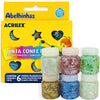 Tinta Confetti Acrilex com 6 Cores 15ml - 02415